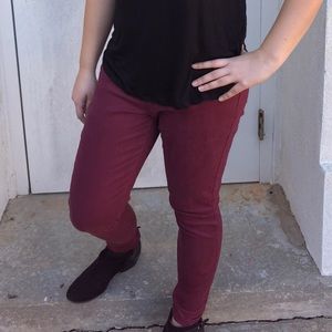 Old Navy Rockstar Jeans Maroon